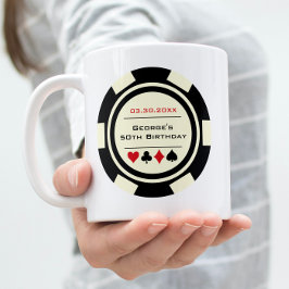 Fun Poker Chip Black Off Rock Casino Kaffeetasse