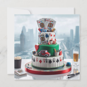 FUN POKER NIGHT BIRTHDAY FEIERN EINLADUNG