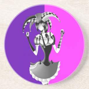 Fun Poker Playing Jester Getränkeuntersetzer