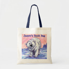 Fun Polar Bear Personalisiert Book Bag Tragetasche