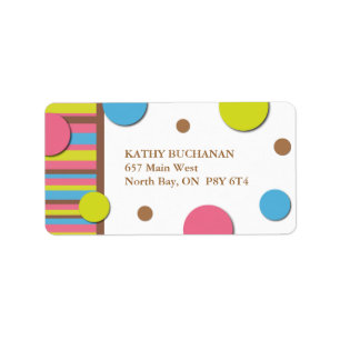 Fun Polk a Dot Address Labels Adressaufkleber