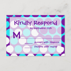Fun Polka Dot Wave Muster RSVP Karten