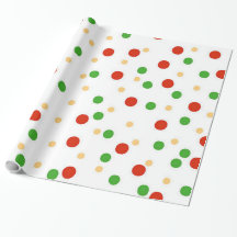 Fun Polka Dot Weihnachtswrapping Paper