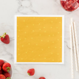 Fun Polka Dot Yellow Birthday Party Serviette