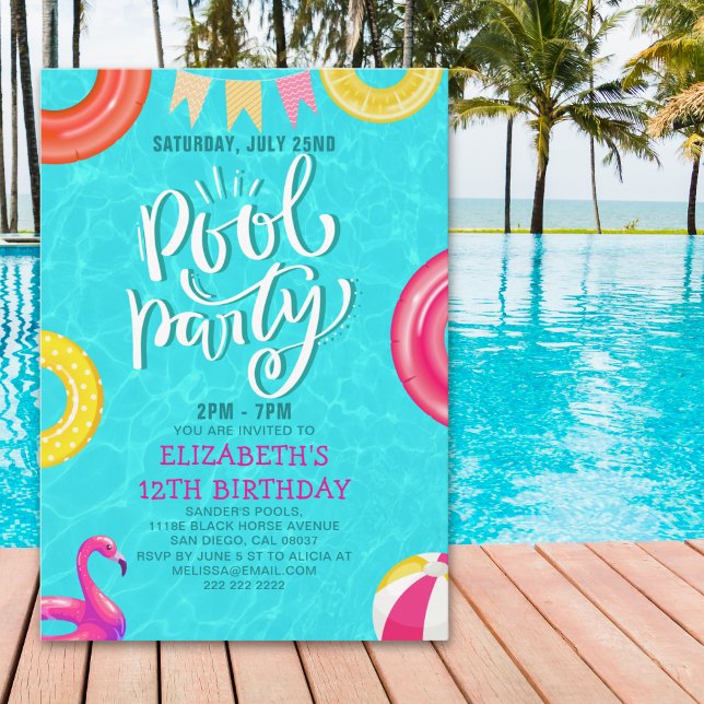 Fun Pool Party Birthday Invitation – Summer Splash Einladung (Von Creator hochgeladen)