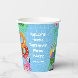 Fun Pool Party Schwimmen Geburtstag Pappbecher