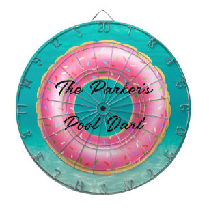 Fun Pool Seite Sommer schwimmende rosa Doublut Dartscheibe