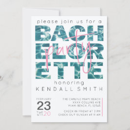 Fun Pool und Tropical Theme Junggeselinnen-Abschie Einladung