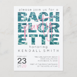 Fun Pool und Tropical Theme Junggeselinnen-Abschie Postkarte