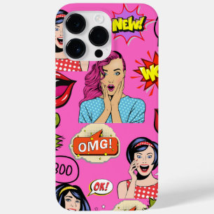Fun Pop Art Vibrant Kunstwerk niedlich Pink mädche Case-Mate iPhone 14 Pro Max Hülle