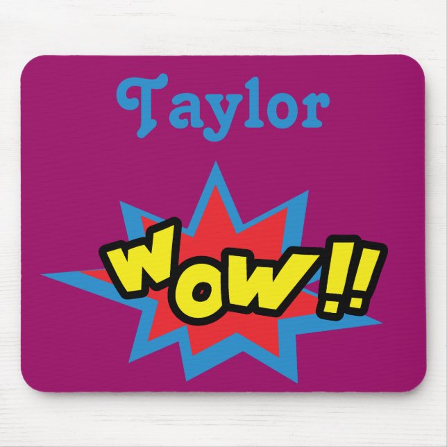 Fun Pop Art Wow Mousepad (Vorne)