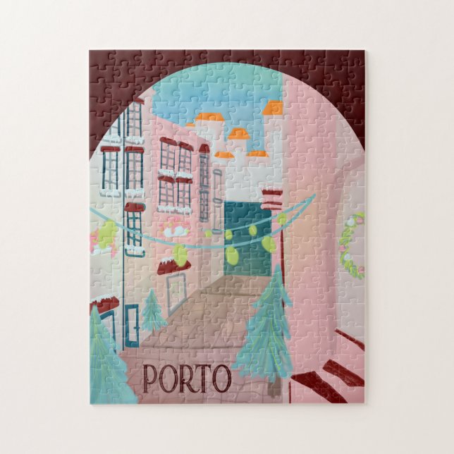 Fun Porto Portugiesischer Winter Puzzle (Vertikal)