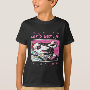 Fun Possum Raccoon Lasse Trash Street Pink Chri T-Shirt