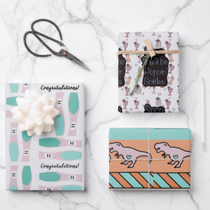 Fun Pregnancy Spaß Kinderdusche Geschenkpapier Set