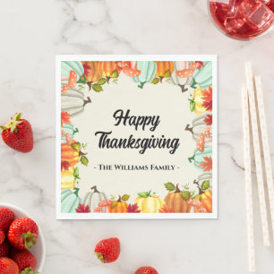 Fun Pumpkin Erntedank Dinner Napkins Serviette
