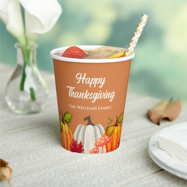 Fun Pumpkin Erntedank Paper Cups Pappbecher (In Situ)