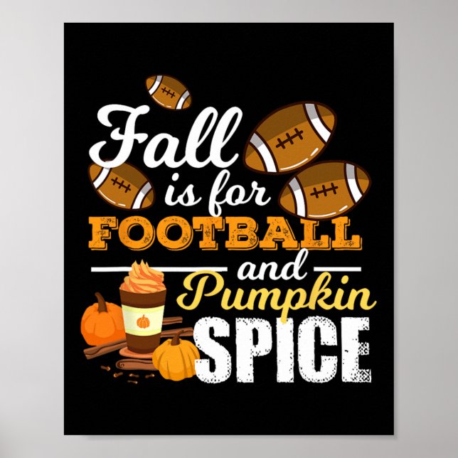 Fun Pumpkin Gewürzangebot Fall ist für Fußball Poster (Vorne)