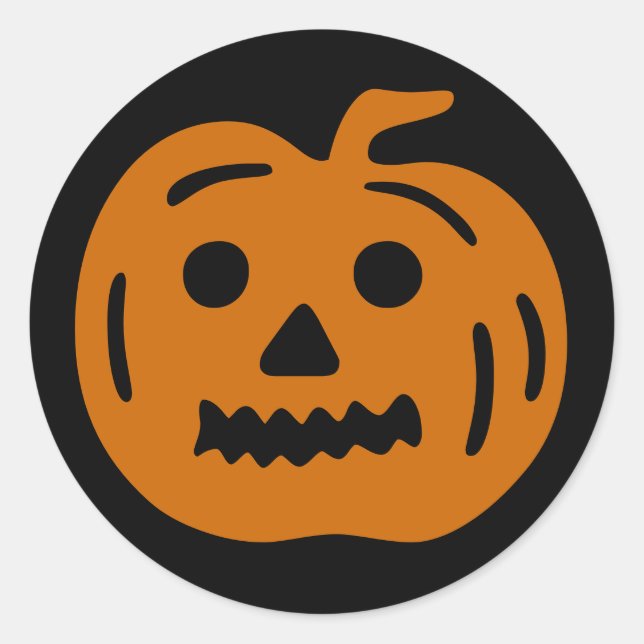 Fun Pumpkin Halloween Sticker (Vorderseite)