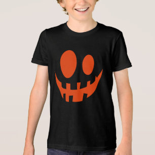 Fun Pumpkin Kürbislaterne Face Halloween Tri-Blend Shirt