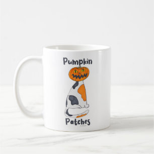 Fun Pumpkin Patches Halloween Calico Cat Cartoon Kaffeetasse