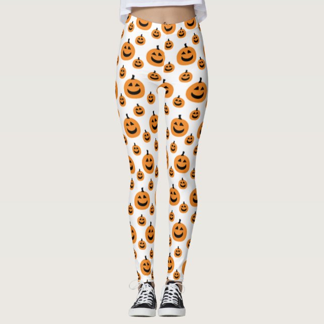 Fun Pumpkin Pattern Leggings (Vorderseite)