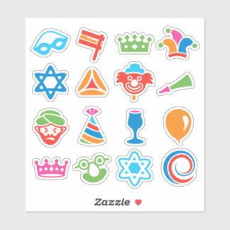 Fun Purim Stickers Aufkleber