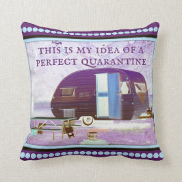 Fun Purple Vintage Travel Trailer Camper Kissen