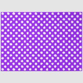 Fun Purple With Irregular White Polka Dots Seidenpapier