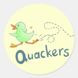 Fun quackers green mad duck Aufkleber