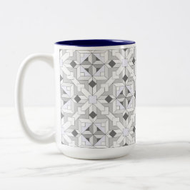 Fun Quilt 2 - Gemusterte Kaffee-Tasse Zweifarbige Tasse
