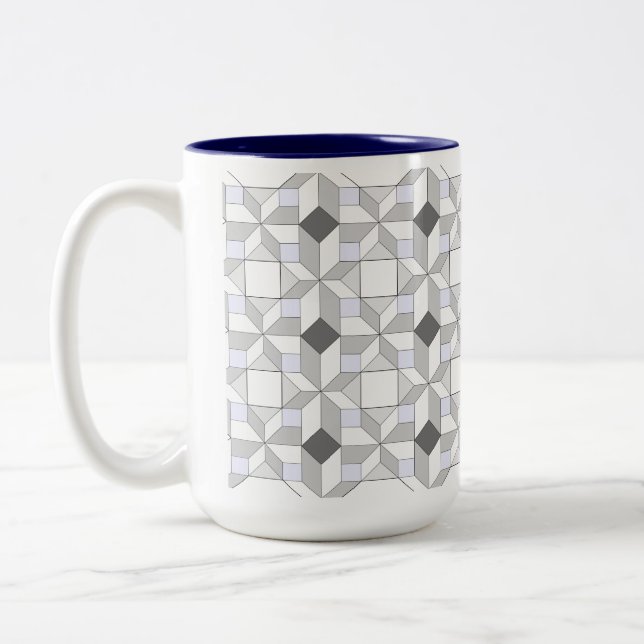Fun Quilt Pattern Tasse (Links)