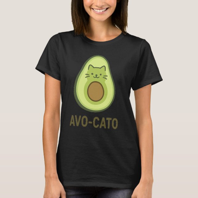 Fun Quote Sprichwort Avo Cato Spaß Katze Avocado T-Shirt (Vorderseite)