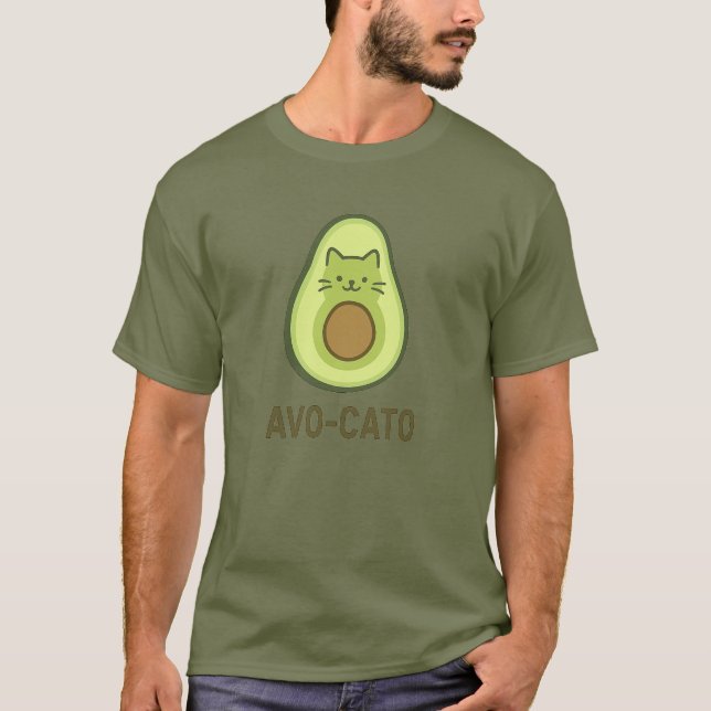 Fun Quote Sprichwort Avo Cato Spaß Katze Avocado T-Shirt (Vorderseite)