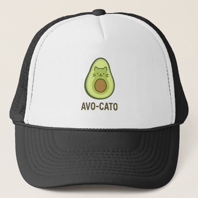 Fun Quote Sprichwort Avo Cato Spaß Katze Avocado Truckerkappe (Vorderseite)