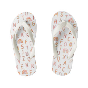 Fun Rainbow Alphabet Muster Kinderbadesandalen