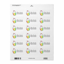 Fun Rainbow and Sprinkles Cupcake Mailing Label Adressaufkleber