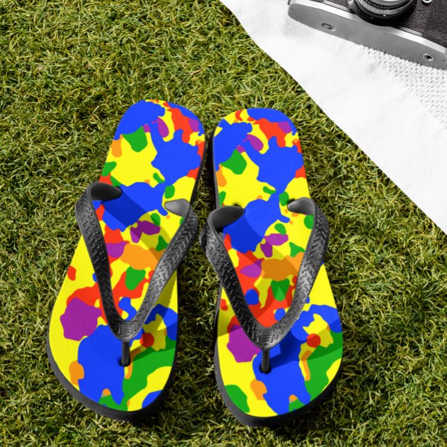 Fun Rainbow Camouflage Camouflage Flip Flops (Von Creator hochgeladen)