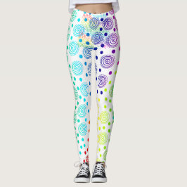 Fun Rainbow Circles Leggings