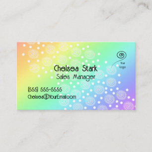 Fun Rainbow Gradient Business Cards Visitenkarte