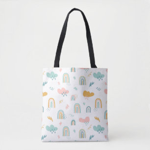 Fun Rainbow & Rain Cloud Pattern