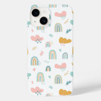Fun Rainbow & Rain Cloud Pattern