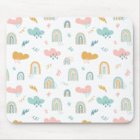 Fun Rainbow & Rain Cloud Pattern