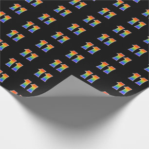 Fun Rainbow Spectrum Pattern "11" Ereignisnummer Geschenkpapier