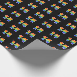 Fun Rainbow Spectrum Pattern "14" Ereignisnummer Geschenkpapier