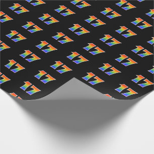 Fun Rainbow Spectrum Pattern "17" Ereignisnummer Geschenkpapier