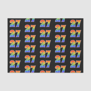 Fun Rainbow Spectrum Pattern "27" Ereignisnummer Seidenpapier