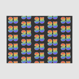 Fun Rainbow Spectrum Pattern "35" Ereignisnummer Seidenpapier
