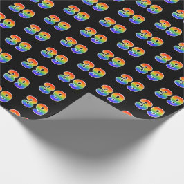 Fun Rainbow Spectrum Pattern "39" Ereignisnummer Geschenkpapier