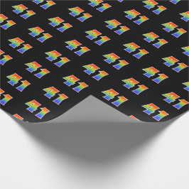 Fun Rainbow Spectrum Pattern "41" Ereignisnummer Geschenkpapier