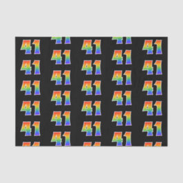 Fun Rainbow Spectrum Pattern "41" Ereignisnummer Seidenpapier